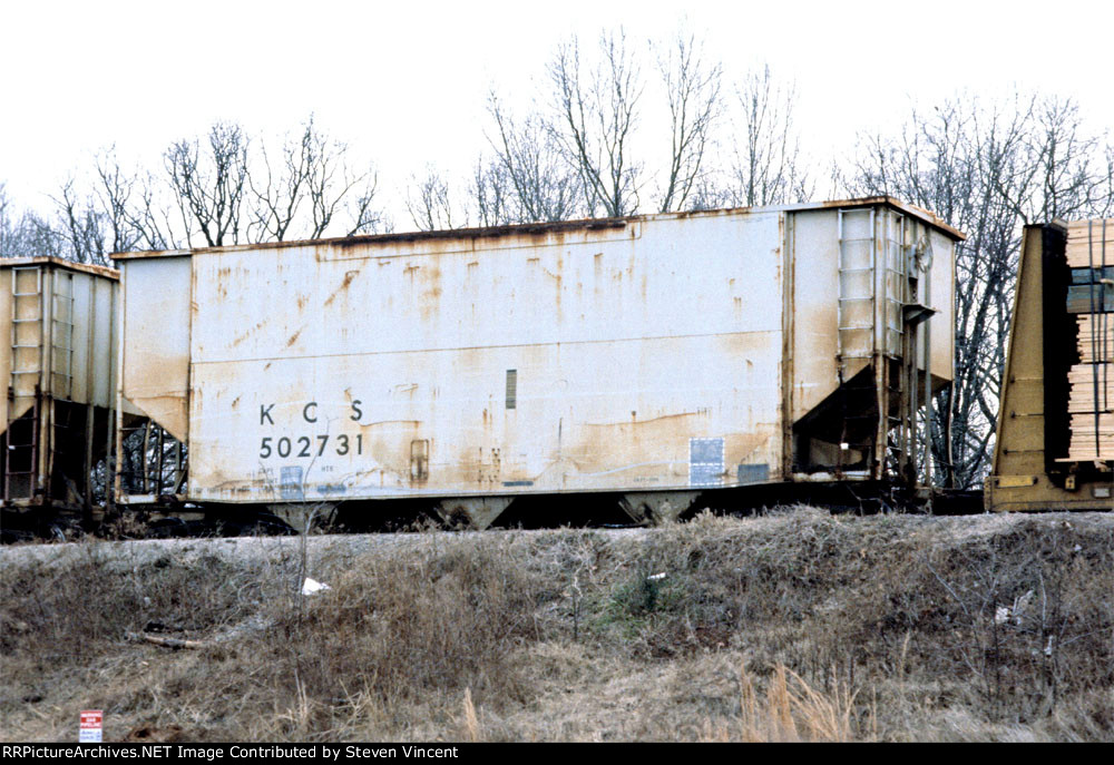 Kansas City Southern 5104 cf woodchip hopper KCS #502731